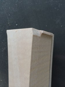 Router chip out on the stretcher