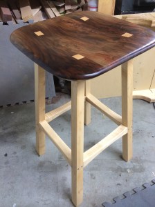 First coat of pure tung oil applied