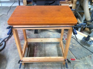 The frame and top dry fit