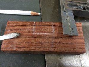 Laying out for the base.