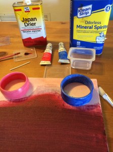 The painting set up.