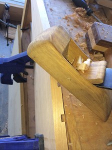 Smoothing the edges of the chisel rack  case side.