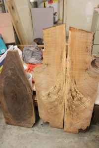 Spalted figured maple book matched set.