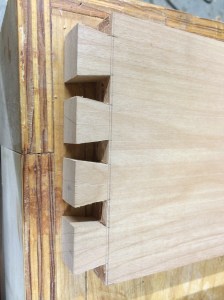 Dovetails cut in case sides.