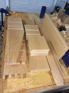 All parts cut and ready to prefinish.