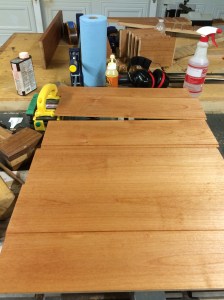 Cherry Danish Oil applied to all interior parts.