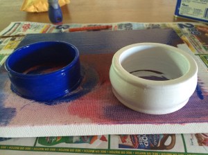 3rd bangle painted white.