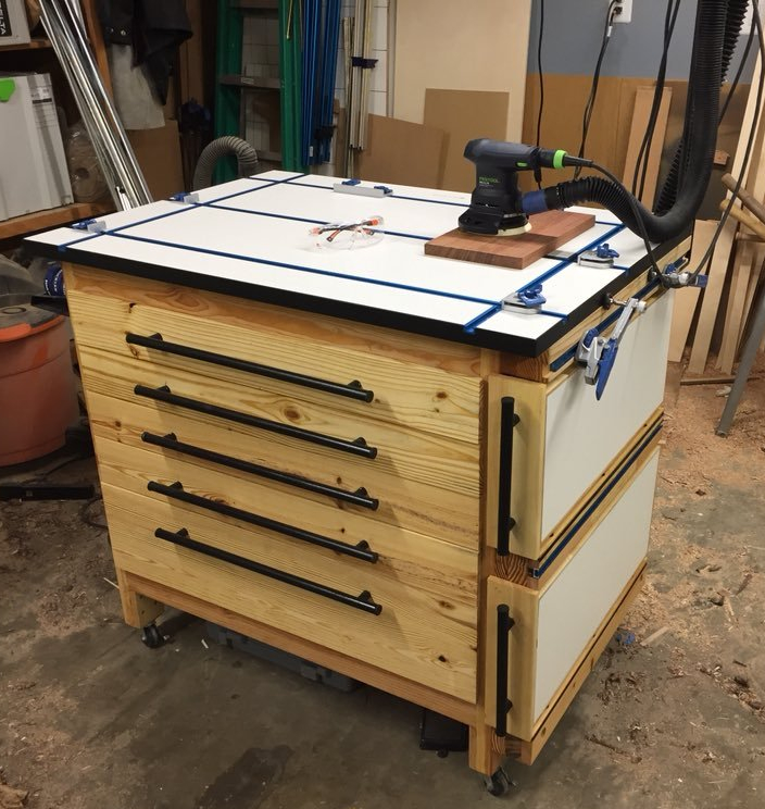 Reclaimed Wood Mobile Work&nbsp;Station